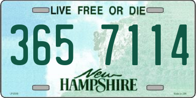 NH license plate 3657114