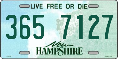 NH license plate 3657127