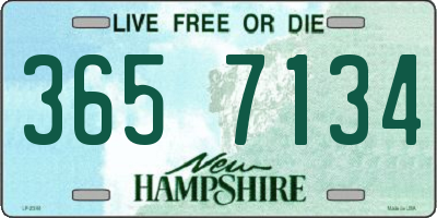 NH license plate 3657134