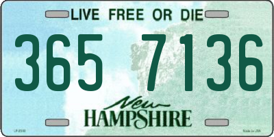 NH license plate 3657136