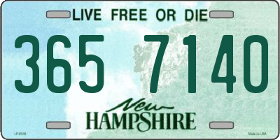 NH license plate 3657140