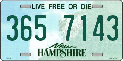 NH license plate 3657143