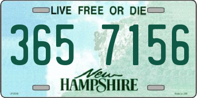 NH license plate 3657156