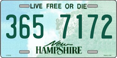NH license plate 3657172