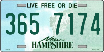 NH license plate 3657174