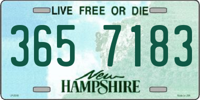 NH license plate 3657183