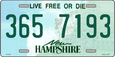 NH license plate 3657193
