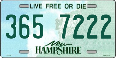 NH license plate 3657222