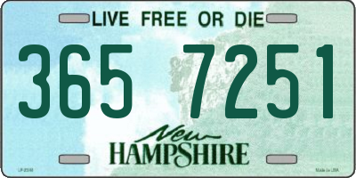 NH license plate 3657251