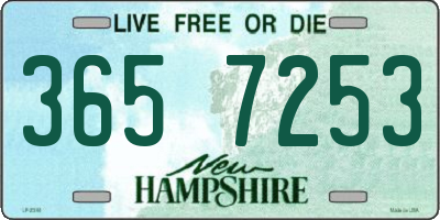 NH license plate 3657253