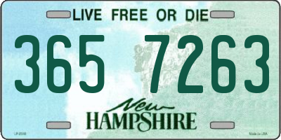 NH license plate 3657263
