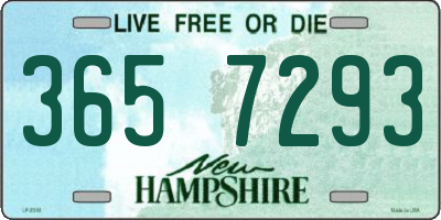 NH license plate 3657293