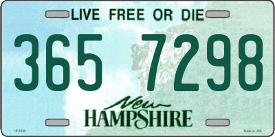 NH license plate 3657298