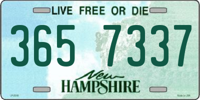 NH license plate 3657337