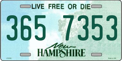 NH license plate 3657353