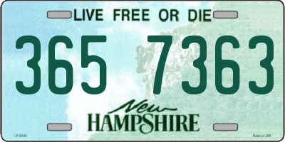 NH license plate 3657363