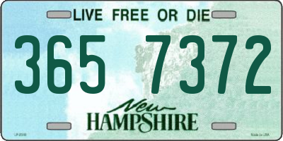 NH license plate 3657372