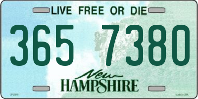 NH license plate 3657380