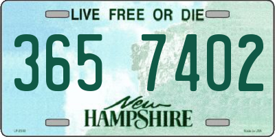 NH license plate 3657402