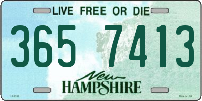 NH license plate 3657413