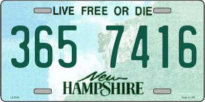 NH license plate 3657416