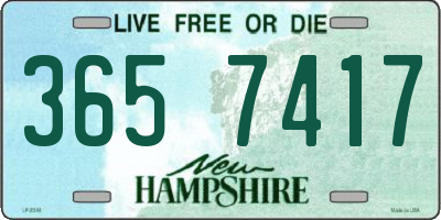 NH license plate 3657417