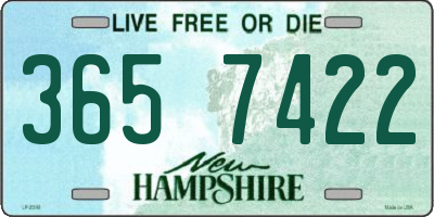 NH license plate 3657422