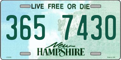 NH license plate 3657430