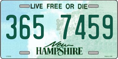 NH license plate 3657459