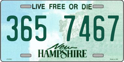 NH license plate 3657467