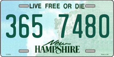 NH license plate 3657480