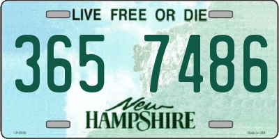 NH license plate 3657486