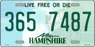 NH license plate 3657487
