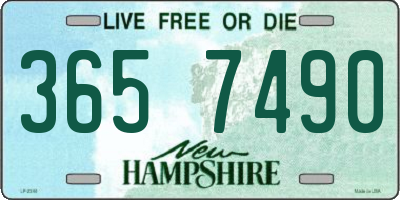 NH license plate 3657490