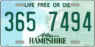 NH license plate 3657494