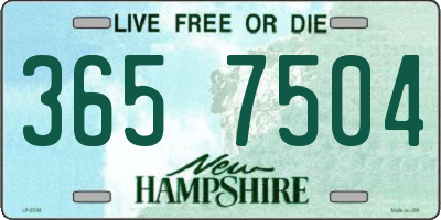 NH license plate 3657504