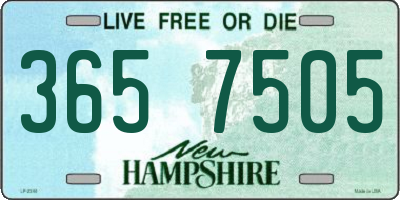 NH license plate 3657505