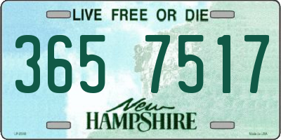 NH license plate 3657517