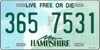 NH license plate 3657531