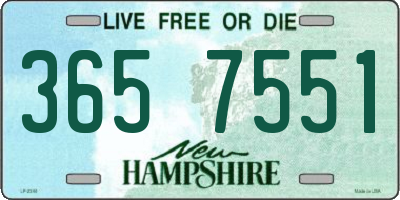 NH license plate 3657551