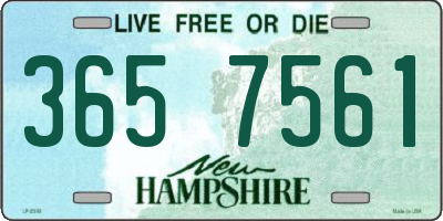 NH license plate 3657561