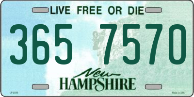 NH license plate 3657570