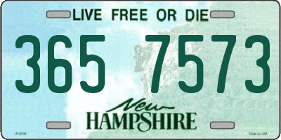 NH license plate 3657573
