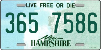 NH license plate 3657586