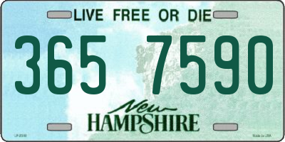 NH license plate 3657590