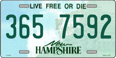 NH license plate 3657592