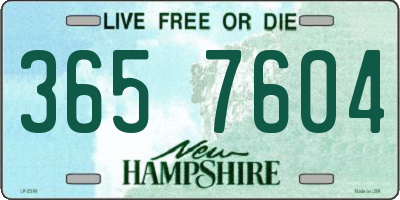 NH license plate 3657604