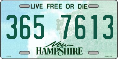 NH license plate 3657613