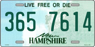 NH license plate 3657614