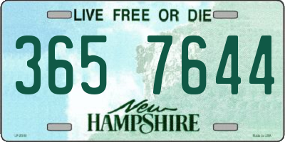 NH license plate 3657644